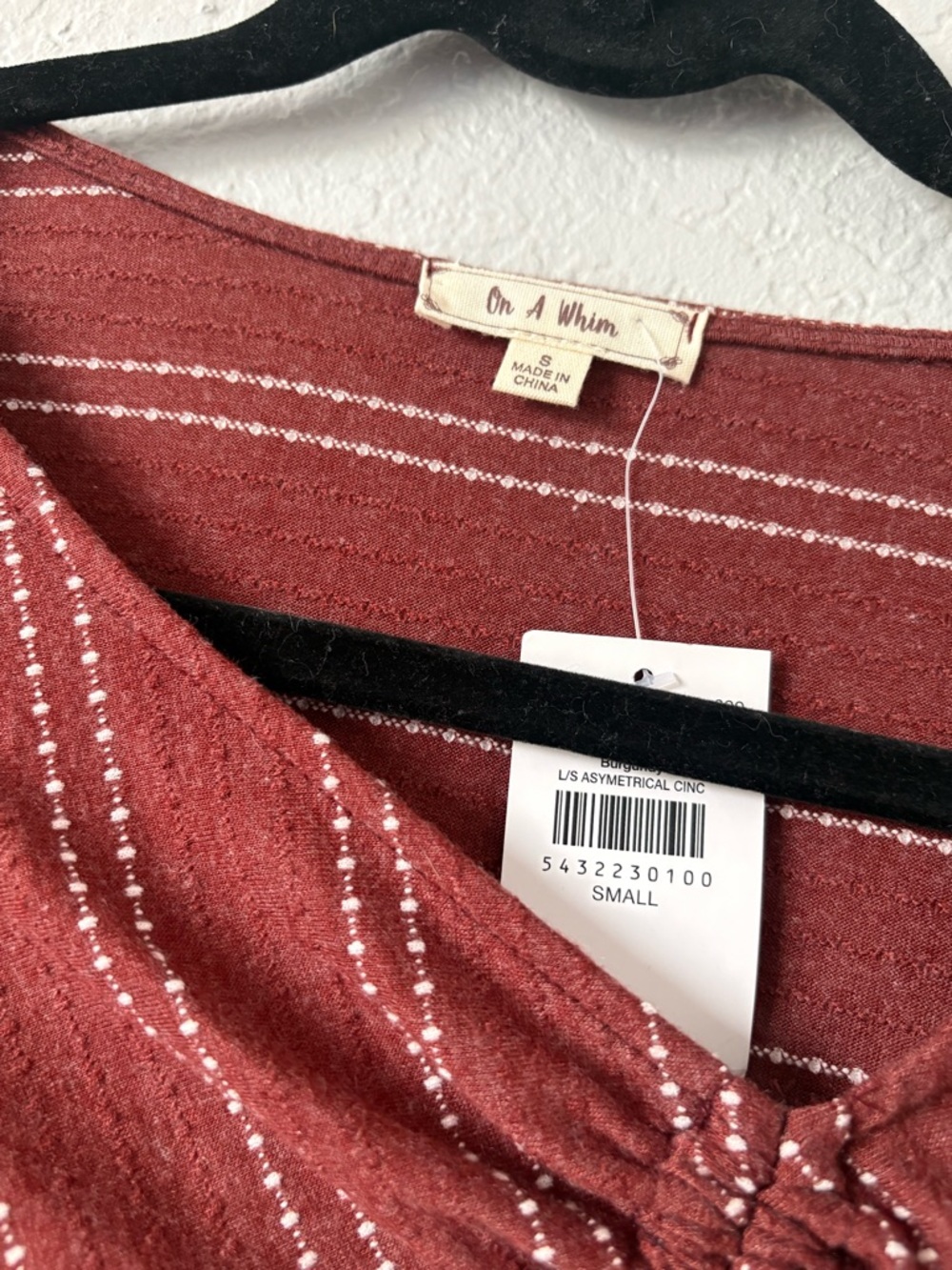 Buckle Rust Red Long-Sleeve Ruched Drawstring Top - Picture 4 of 6